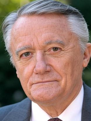 Robert Vaughn — celebrity look-alike to Brian May