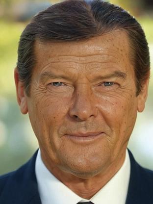 Roger Moore — celebrity look-alike to Robert Conrad
