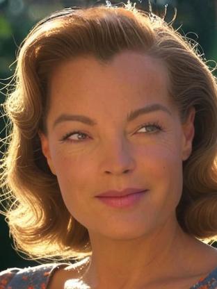 Romy Schneider — celebrity look-alike to Gena Rowlands