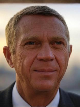 Steve McQueen — celebrity look-alike to Robert Davi