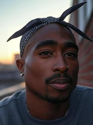 Tupac — celebrity look-alike to Pharrell Williams