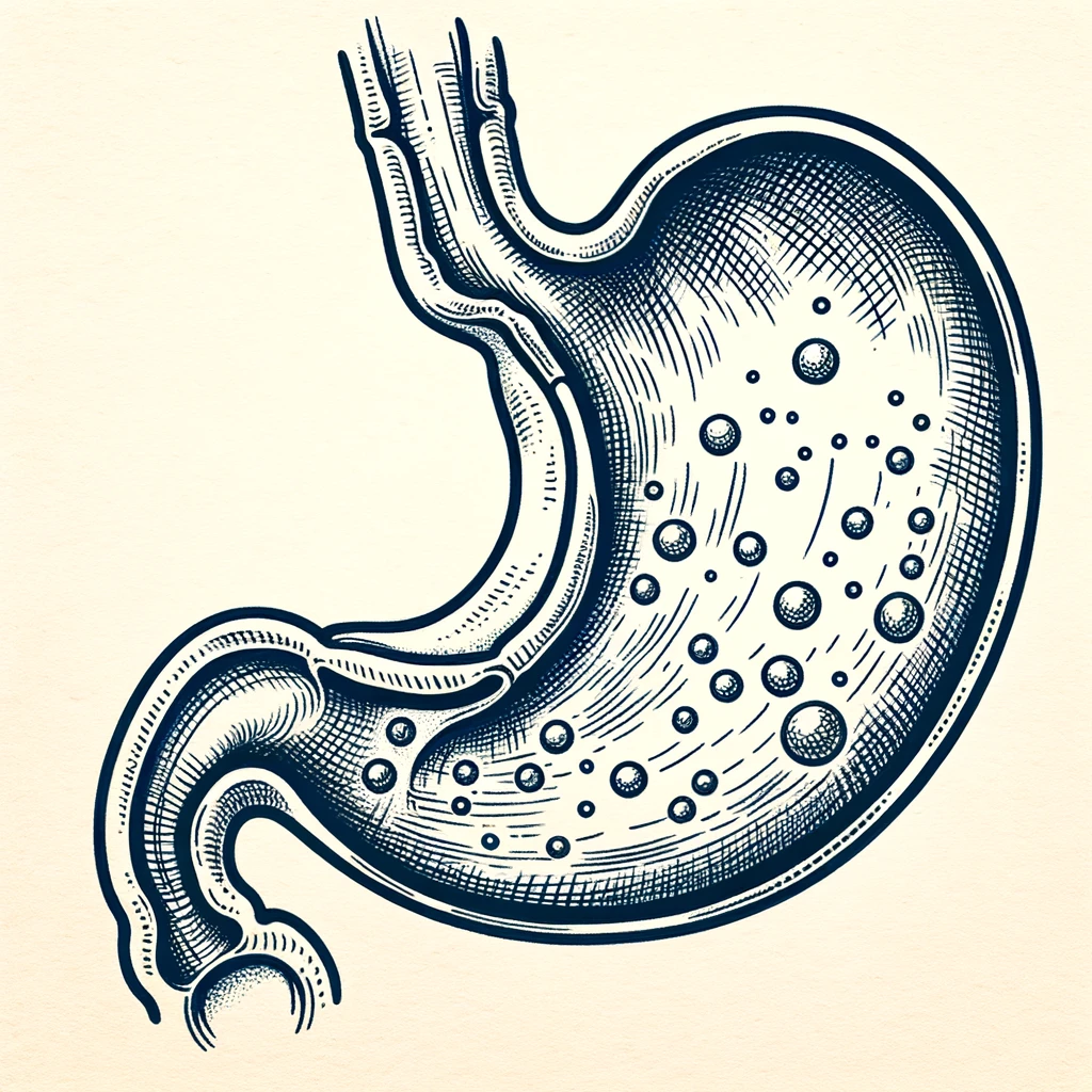 Sketch of a human stomach