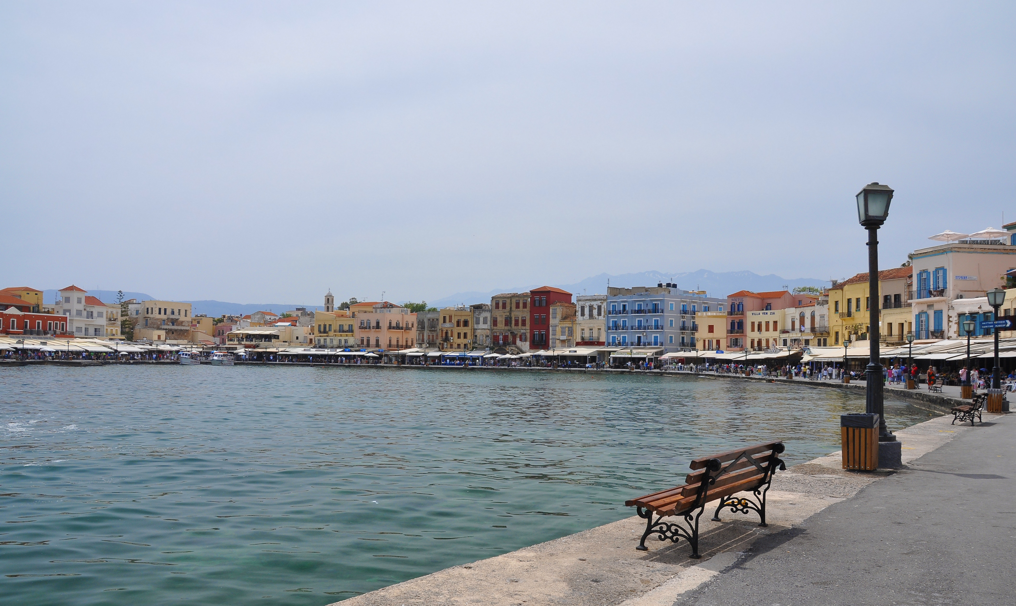 Chania Old Harbour in Crete, Greece.