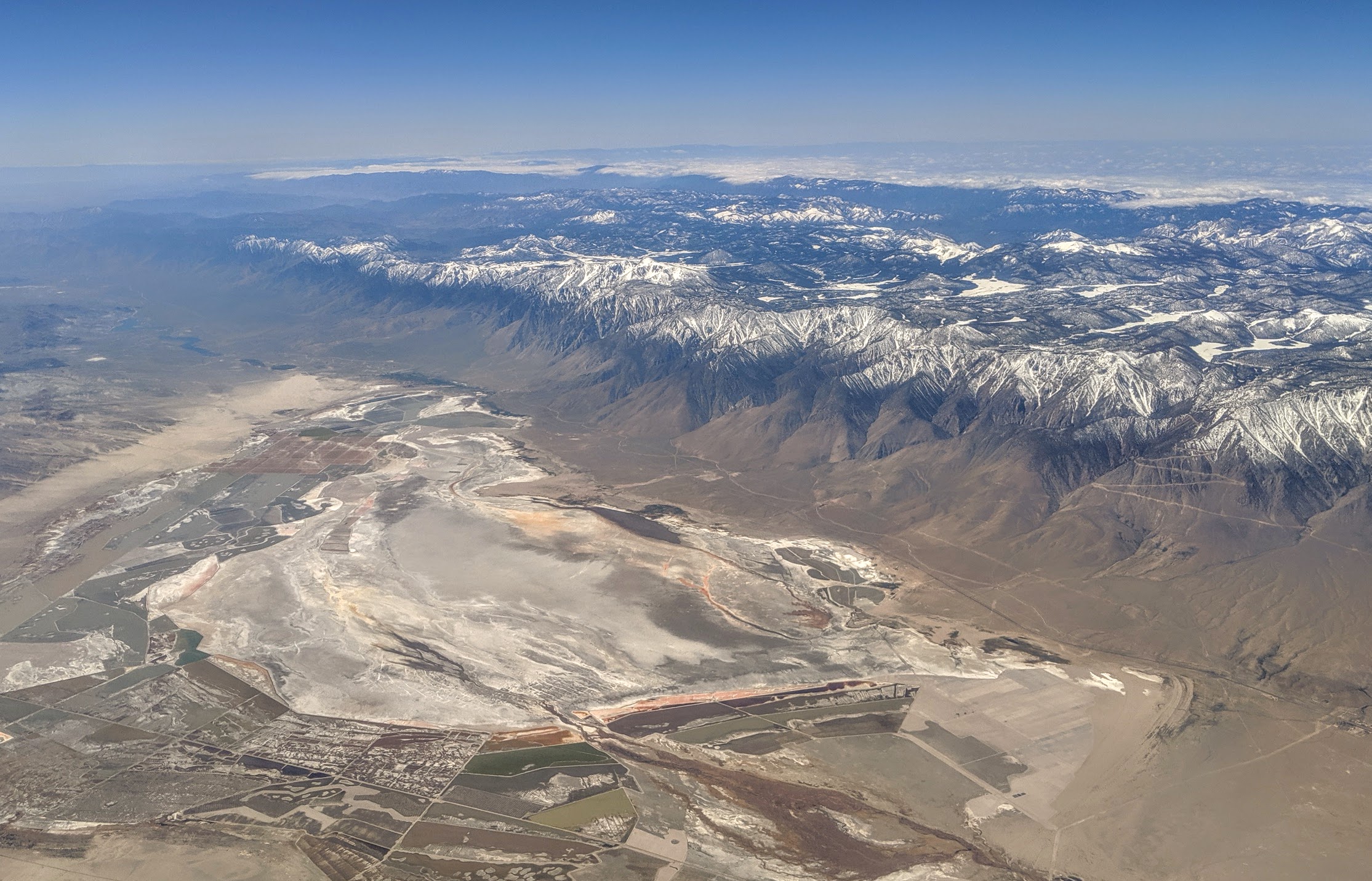 Owens Lake, Inyo County, California, aerial view from the northeast