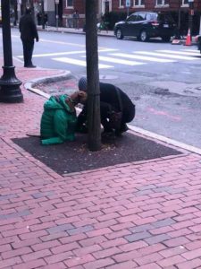 woman-gives-coat-to-dog-3