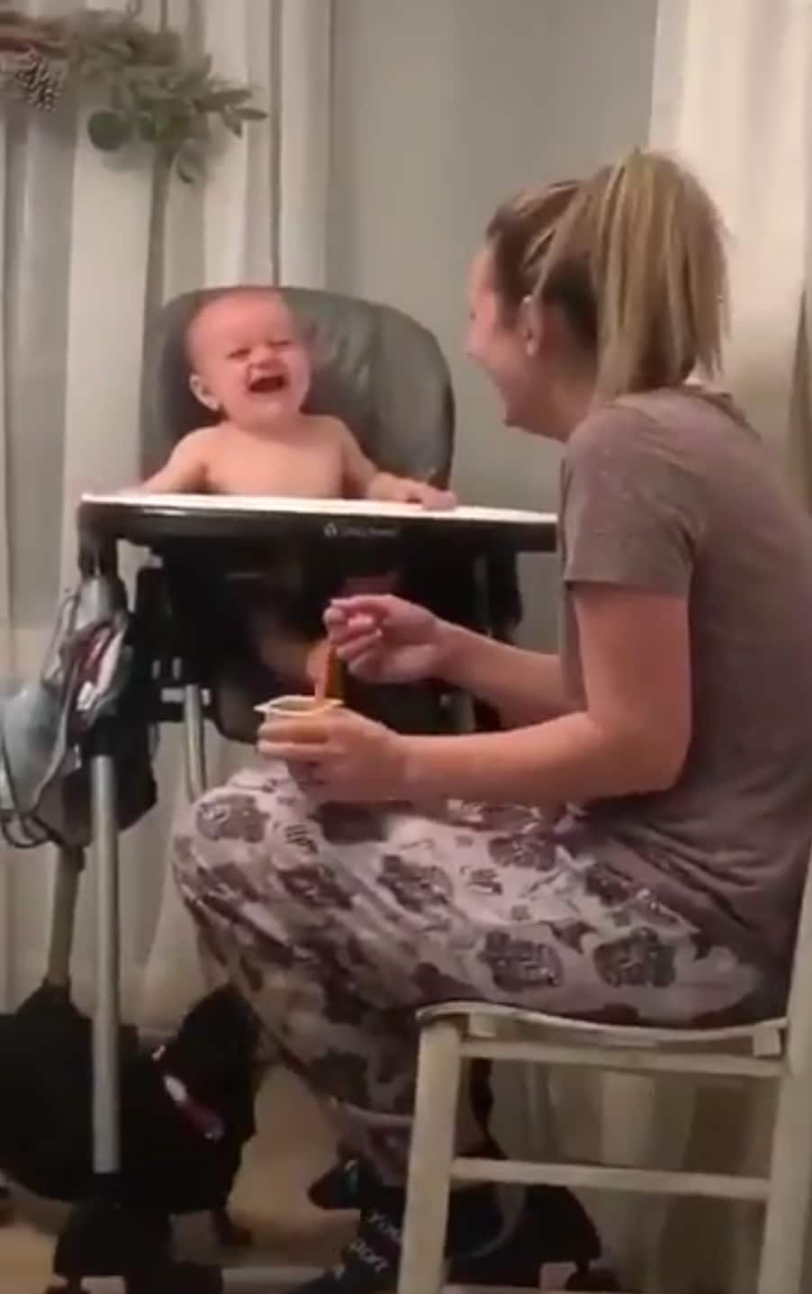 baby laughing hysterically