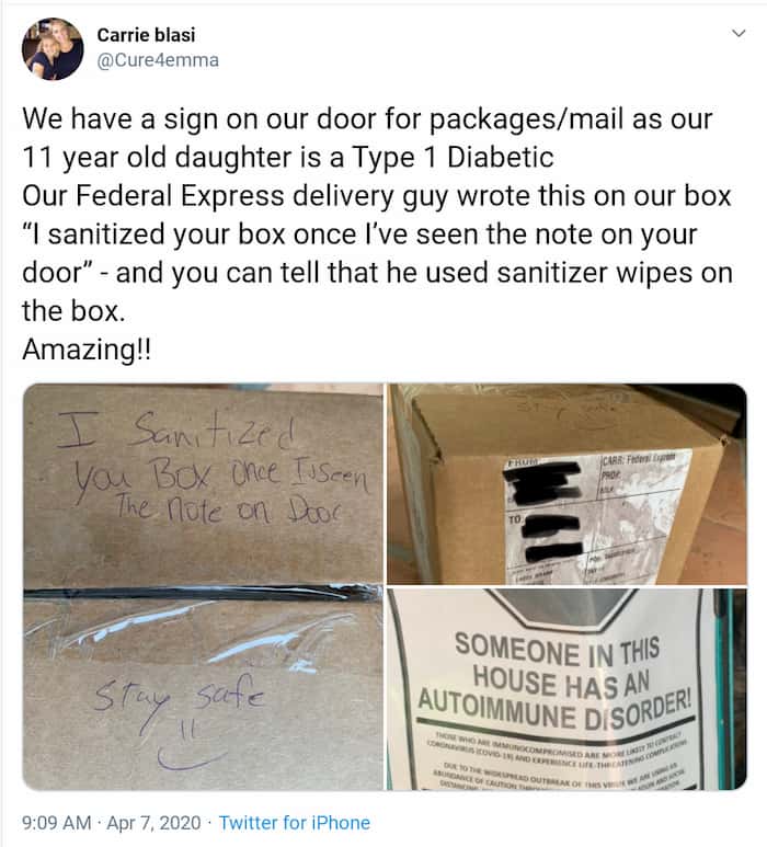 fedex-delivery-man-sanitizes-box-6