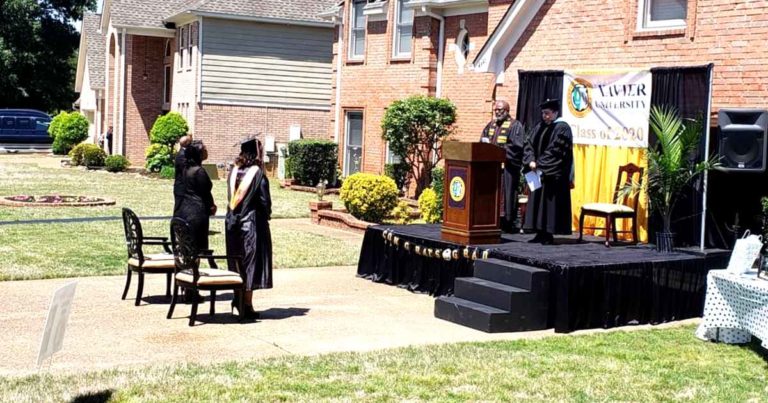 front-yard-graduation-ceremony