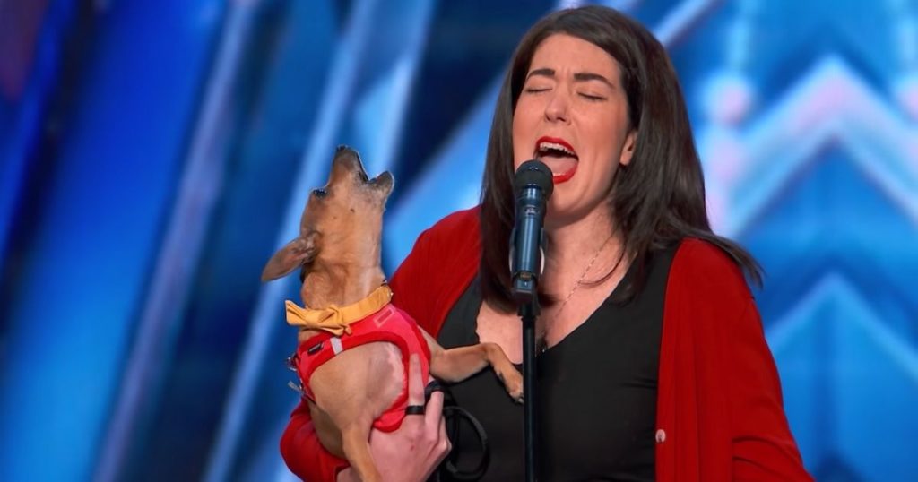Singing Dog And Owner Receive Standing Ovation For 'All By Myself' On