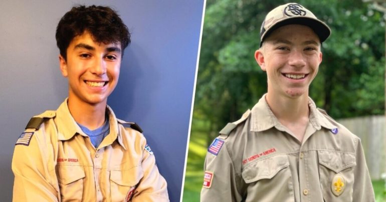 scouts rescue woman from drowning