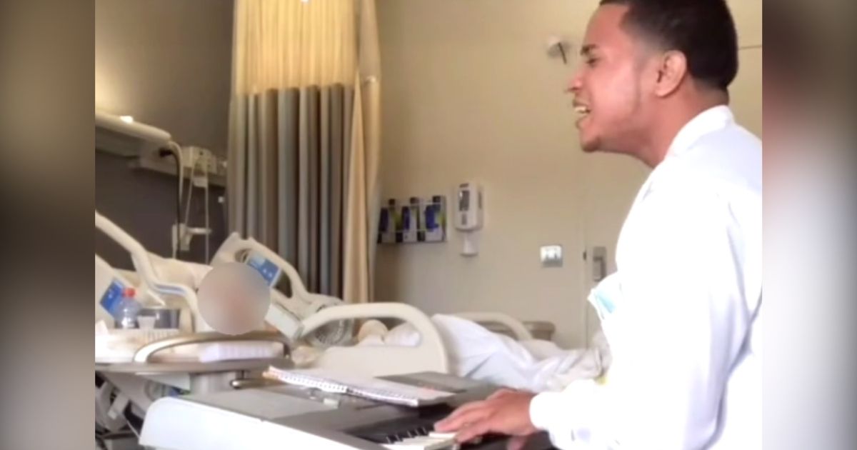 Phlebotomist sings to patients