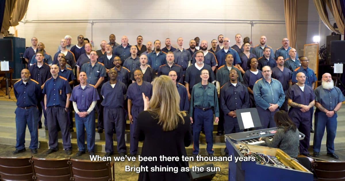 Inmates sing Amazing Grace