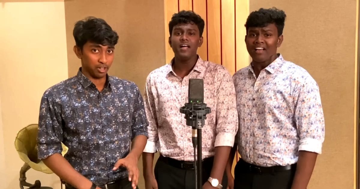 Three Young Men Sing Melodious Cover Of 'When They Ring The Bells