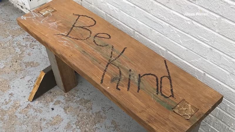 be kind benches for bus stop