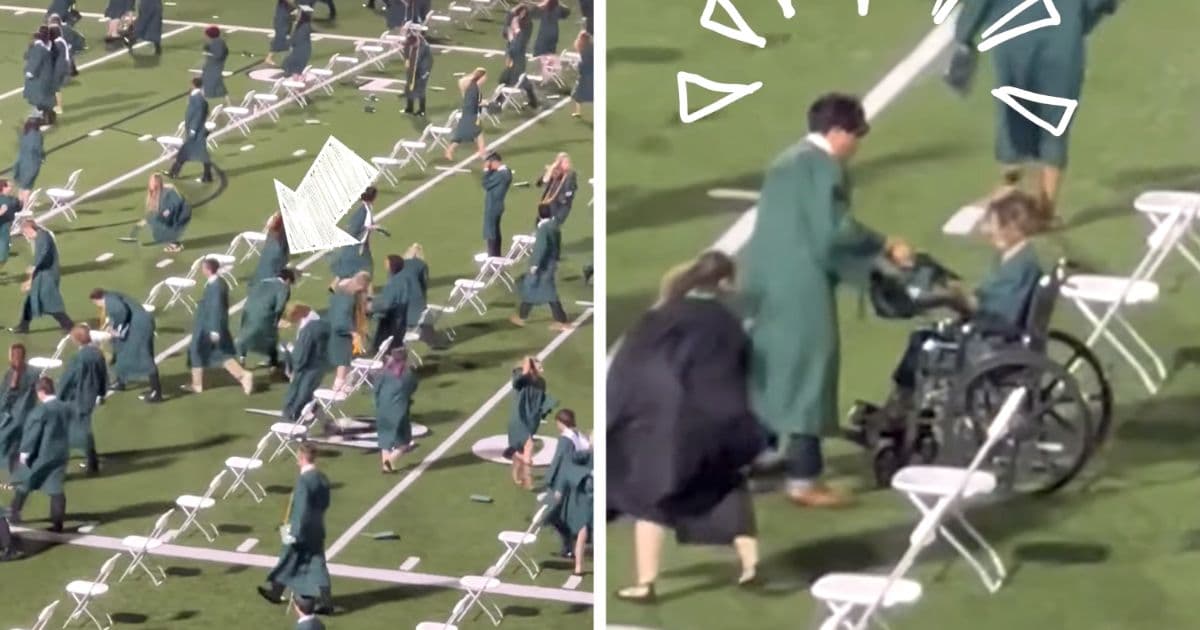 heartwarming graduation moment