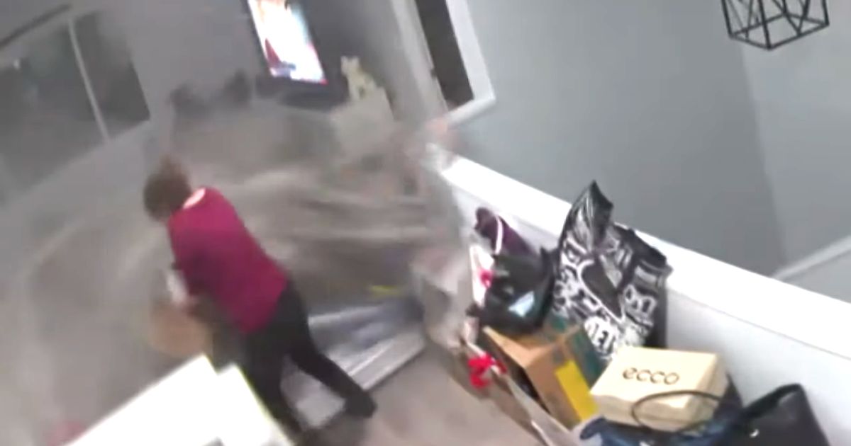 boulder crashes through living room