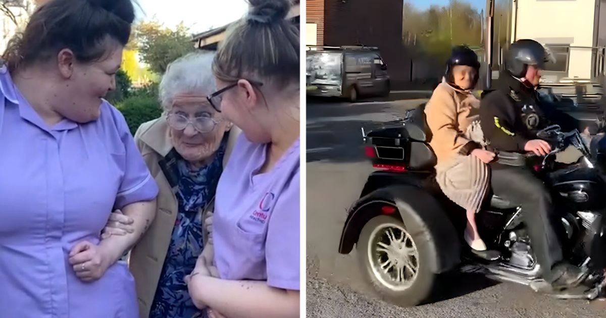 grandma riding bike