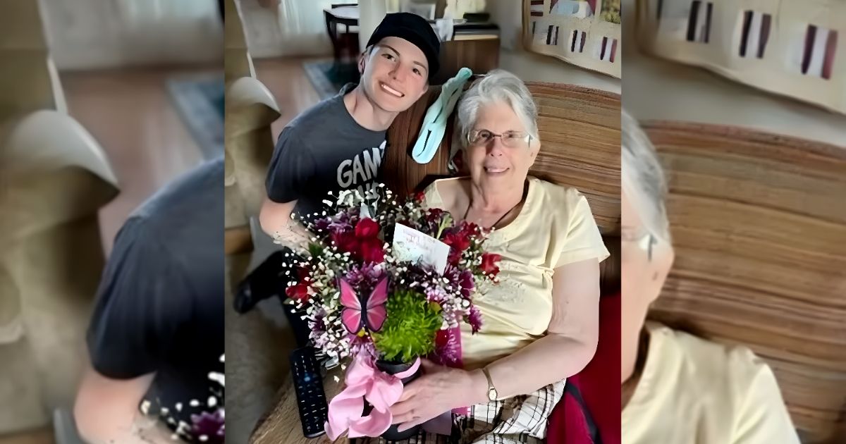 young boy befriends elderly woman