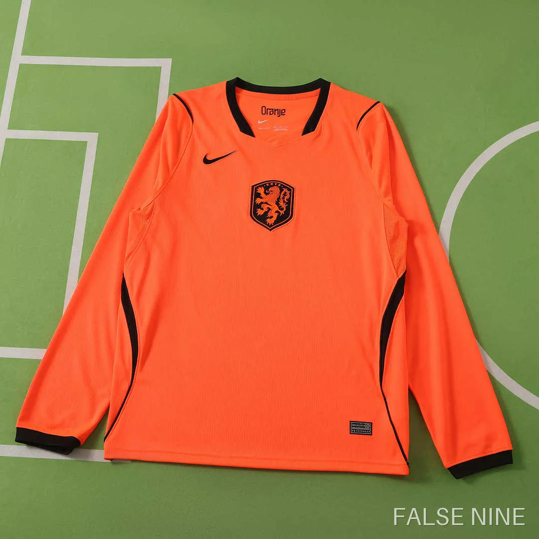 Netherlands 2026 Home Long Sleeve Shirt (Fan Version), photo 1