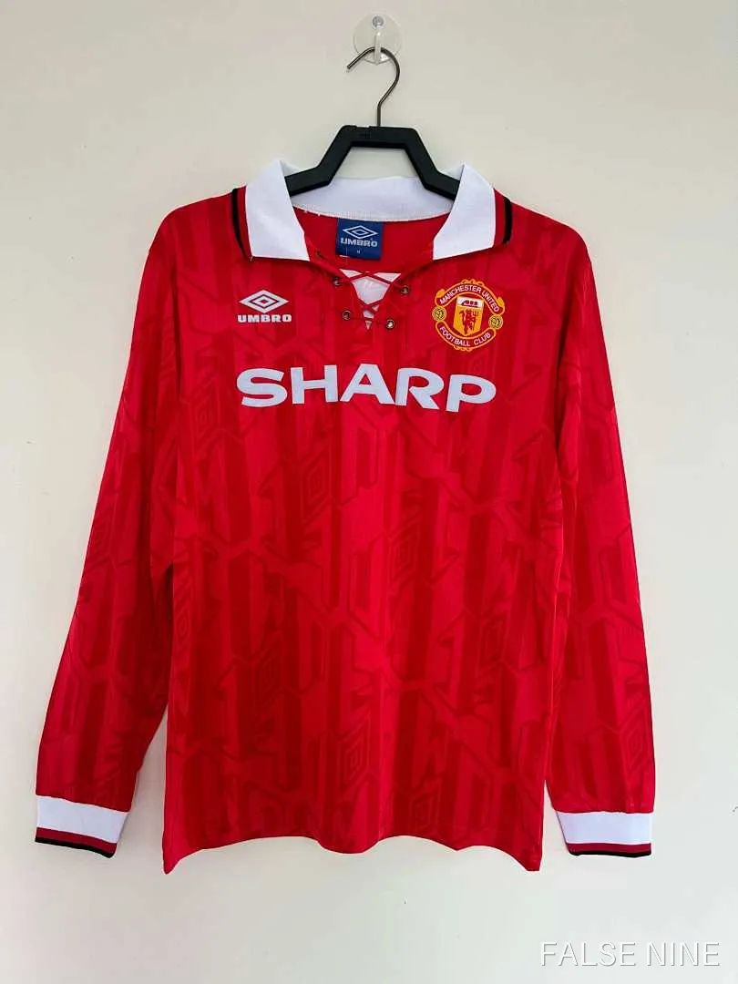 9294 Manchester United Home Lon Sleeves retro Fan version, photo 1