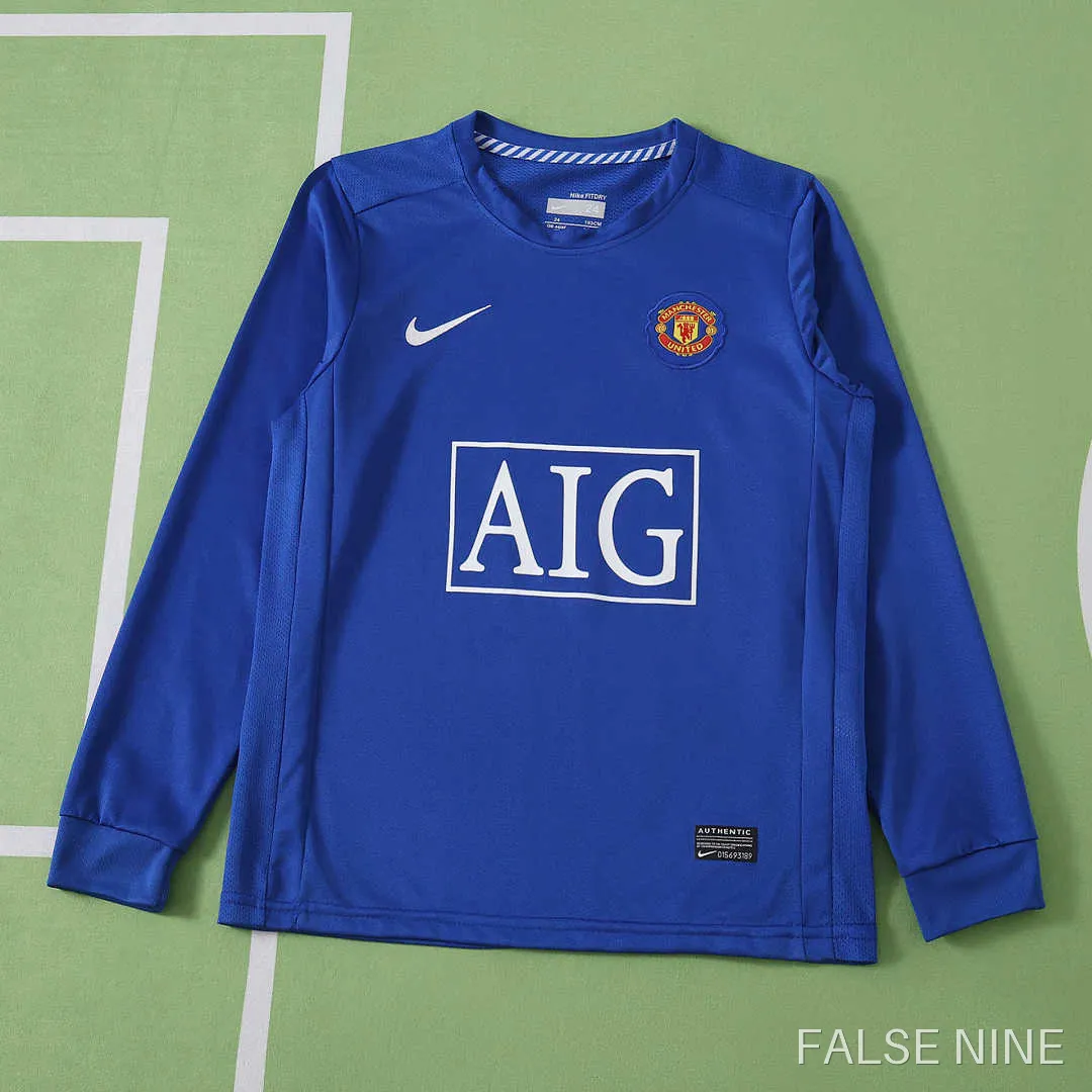 08/09 Manchester United F.C. third retro Long sleeves Kids kit, photo 1