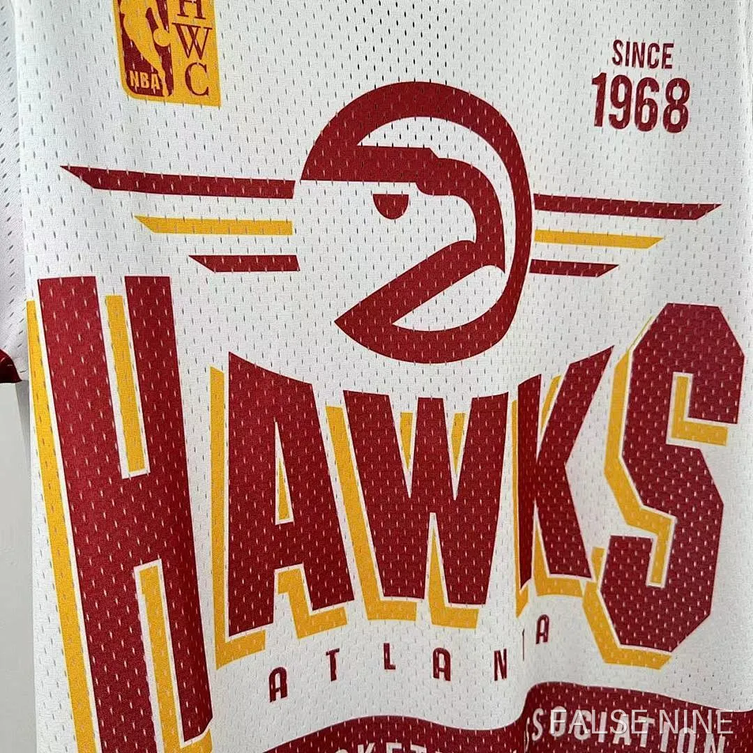 25/26 NBA Atlanta Hawks Retro short sleeved shirt, photo 6