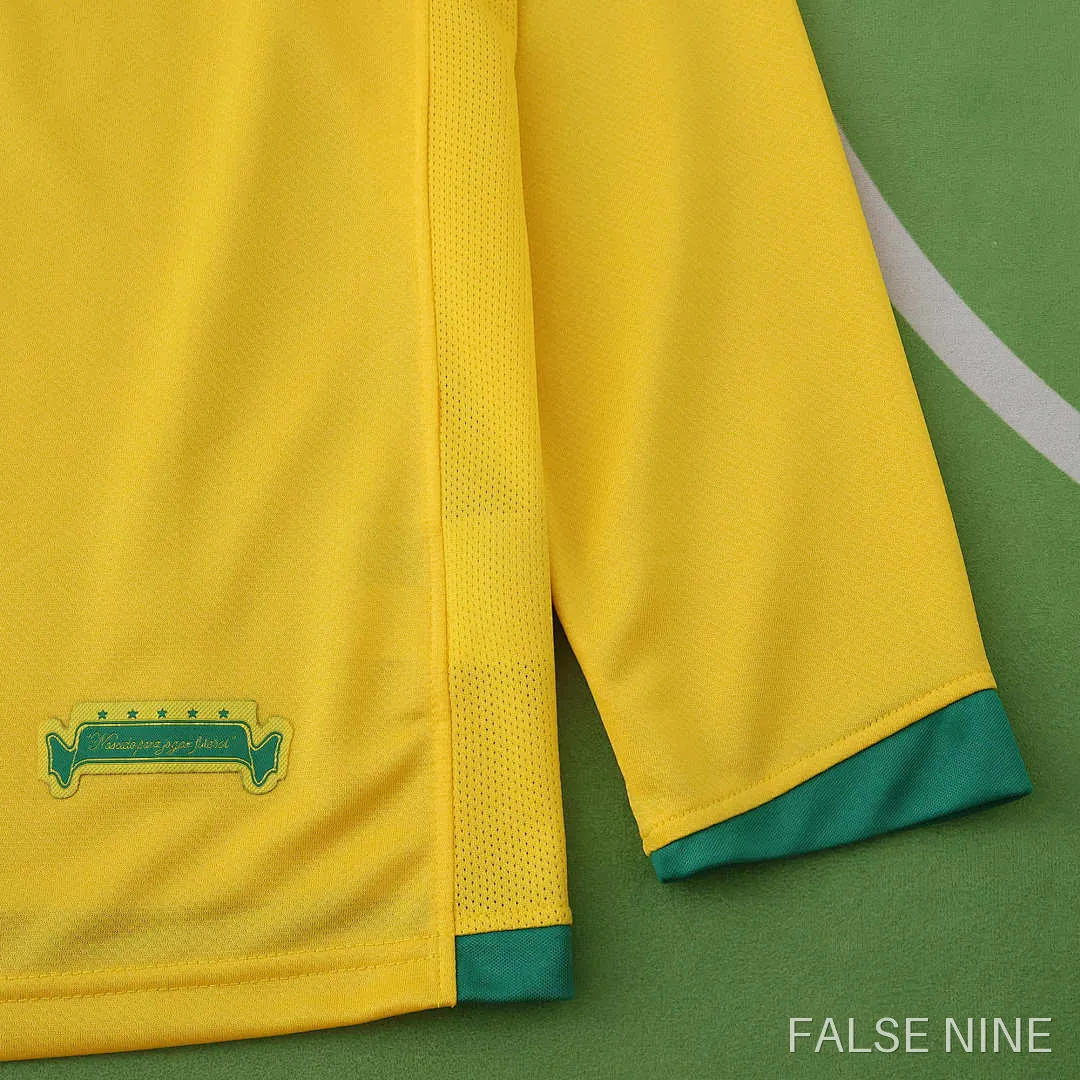Brazil 2006 Home Long Sleeve Retro Jersey (Fan Version), photo 9