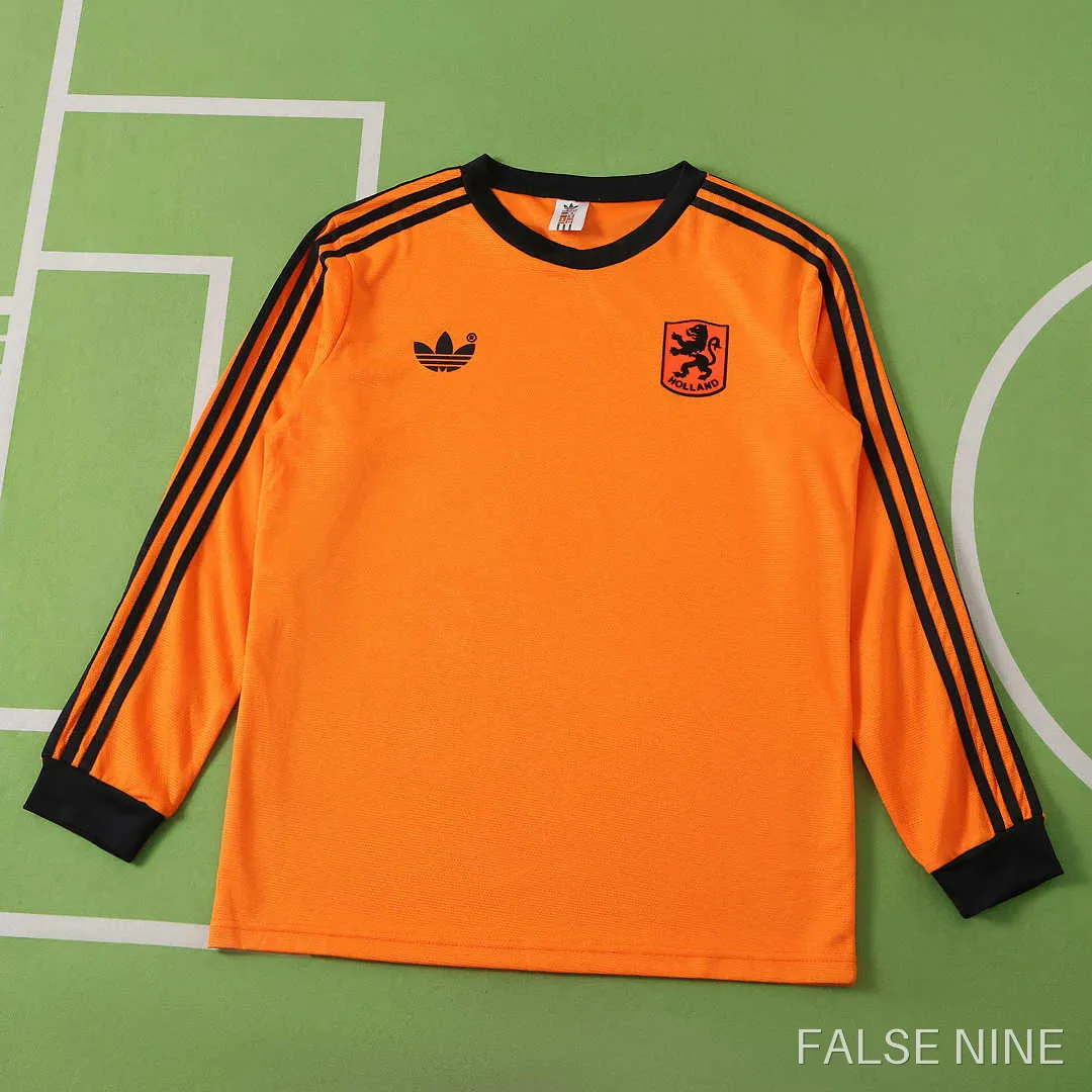 Netherlands 1980 Home Long Sleeve Retro Jersey (Fan Version), photo 1
