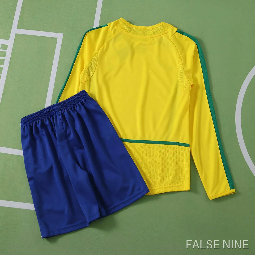 Brazil 2002 Home Kit (Retro, Kids, Long Sleeve), photo 4