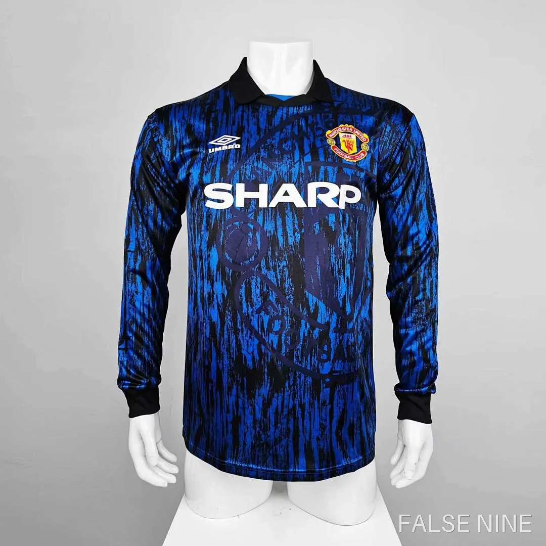 Manchester United 1992-93 Away Long Sleeve Retro Jersey (Fan Version), photo 1