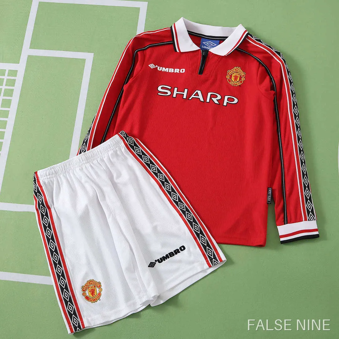 Manchester United 1998 Home Kit (Retro, Kids, Long Sleeve), photo 2