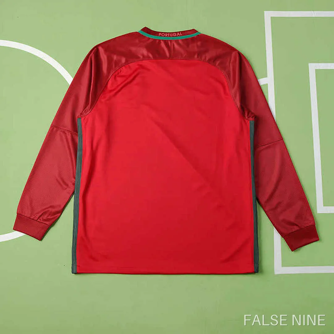 16 season Portugal home retro Long sleeve Fan version, photo 1