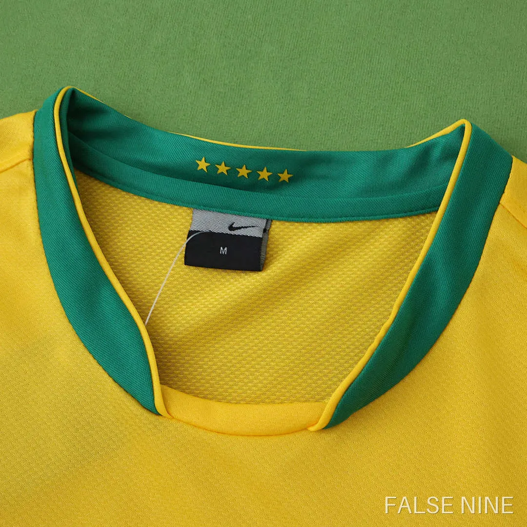 Brazil 2006 Home Long Sleeve Retro Jersey (Fan Version), photo 2