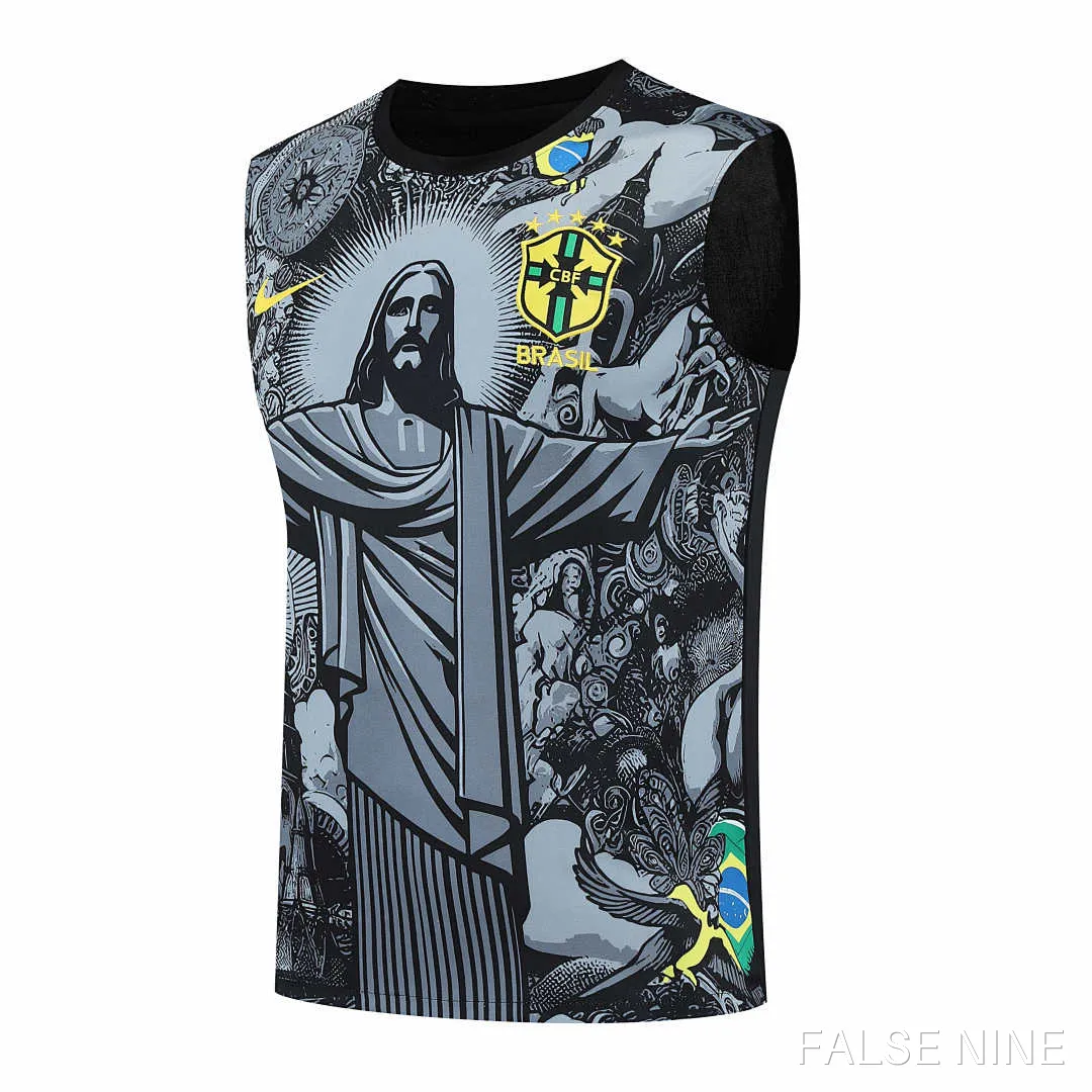 25/26 Brazil Jesus Training clothes suit vest Fan version, photo 19