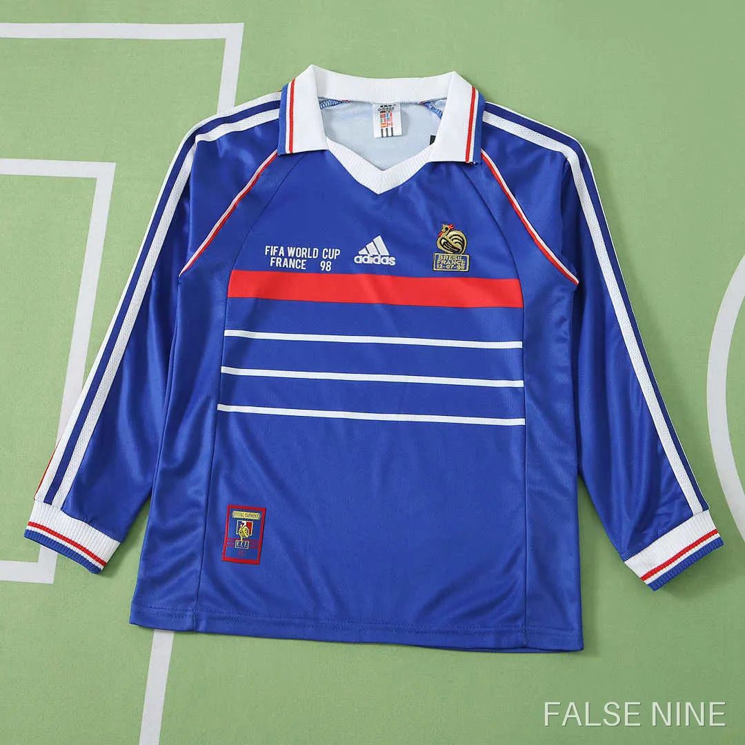 France 1998 Home Kit (Retro, Kids, Long Sleeve), photo 1