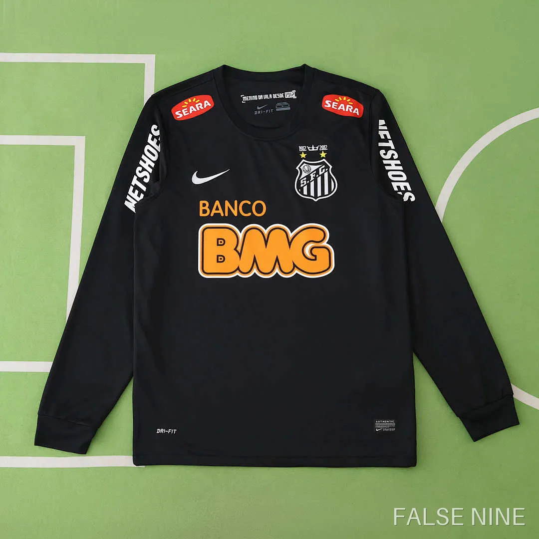 12/13 Santos FC black Long sleeved retro Fan version, photo 1