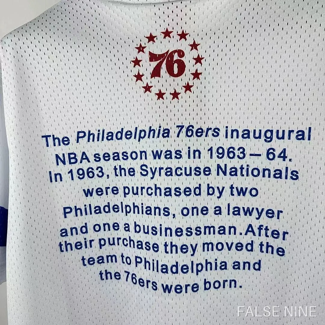 25/26 NBA Philadelphia 76ers Retro short sleeved shirt, photo 3
