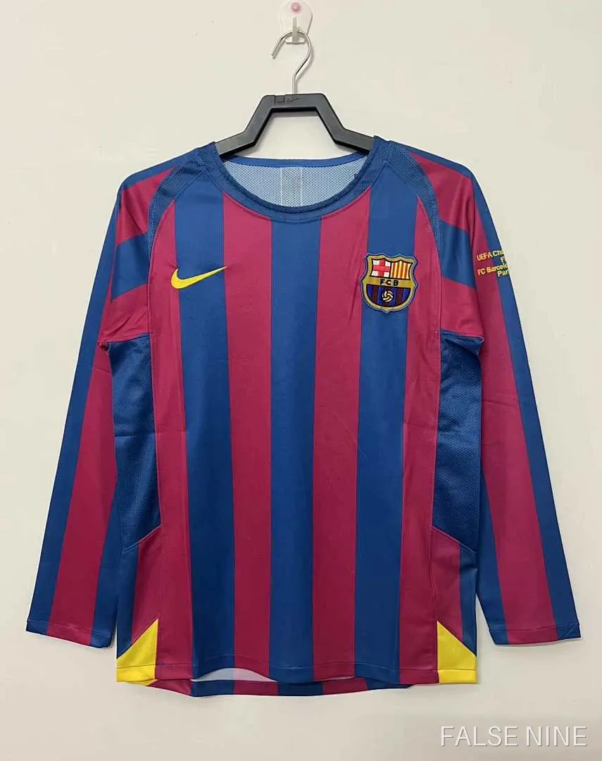 FC Barcelona 05/06 Home Long Sleeve Retro Jersey (Fan Version), photo 1