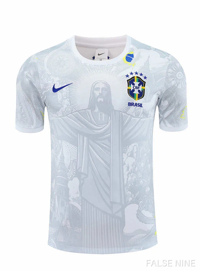 25/26 Brazil Jesus Training clothes suit Short sleeve Fan version, photo 10