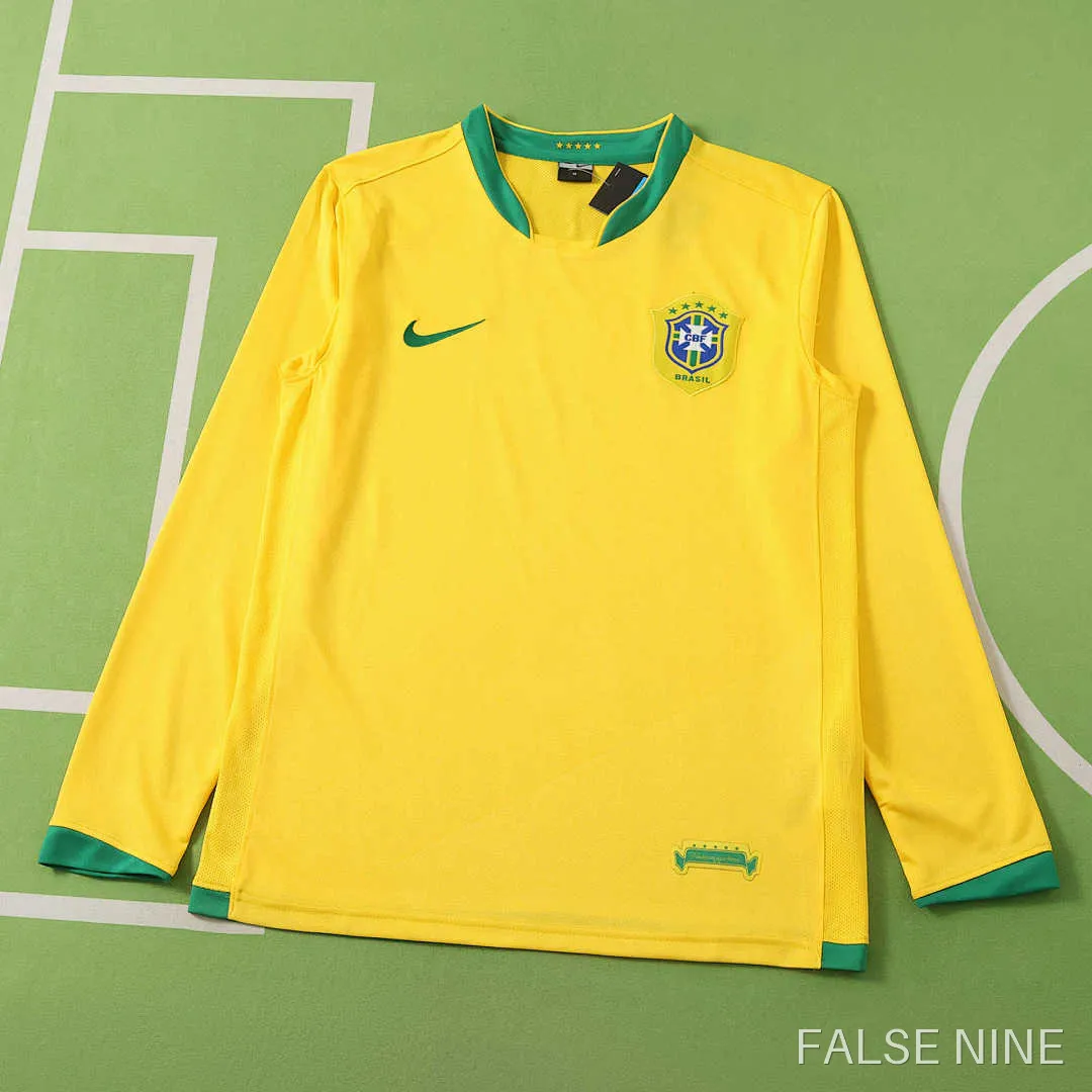 2006 Brazil home Long sleeved retro Fan version, photo 1