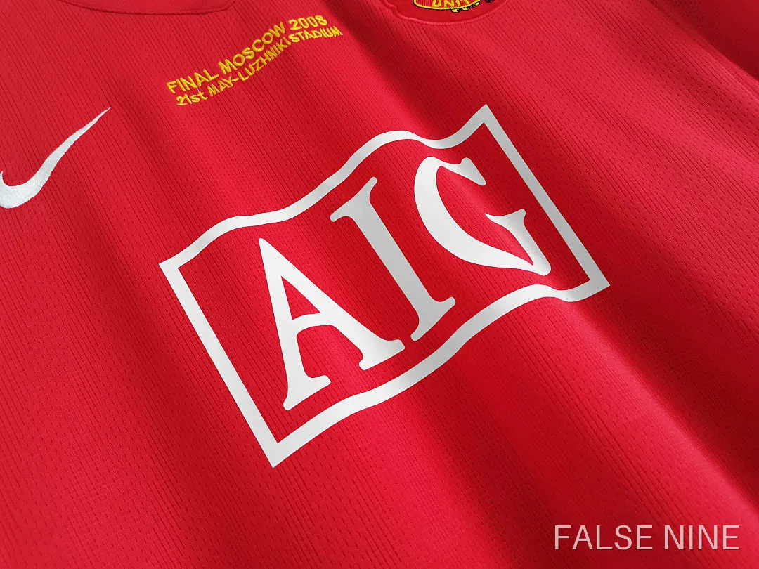 Manchester United 07/08 Home Long Sleeve Retro Jersey (Fan Version), photo 3
