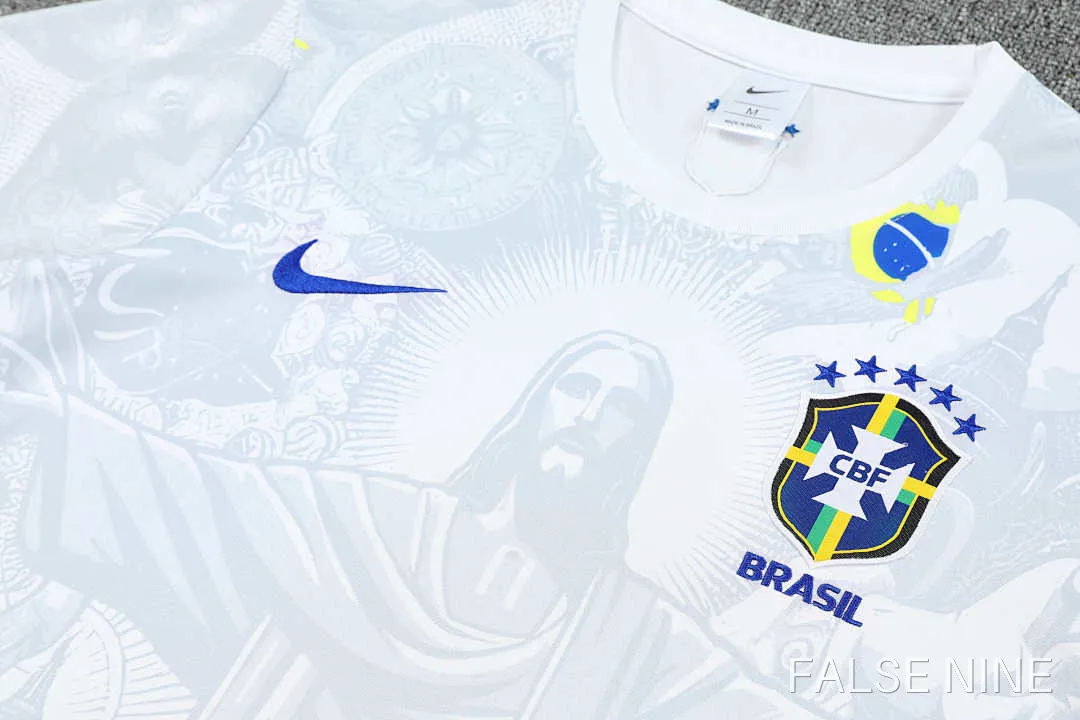 25/26 Brazil Jesus Training clothes suit Short sleeve Fan version, photo 16