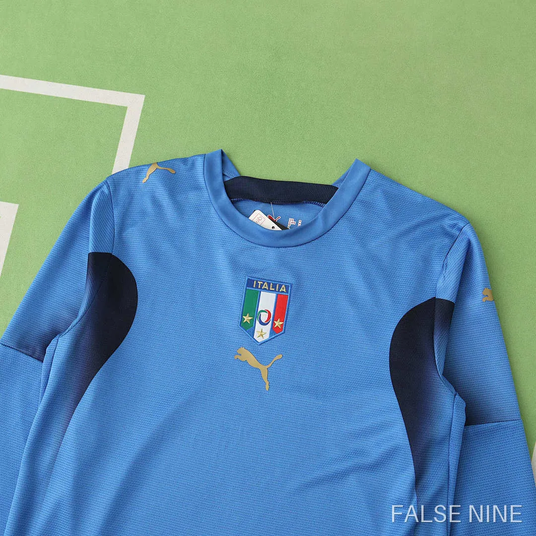 Italy 2006 Home Long Sleeve Retro Jersey (Fan Version), photo 2