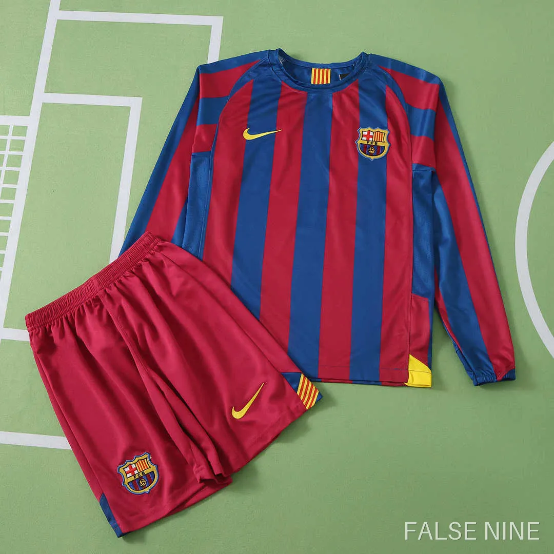 FC Barcelona 05/06 Home Kit (Kids, Long Sleeve, Retro), photo 2