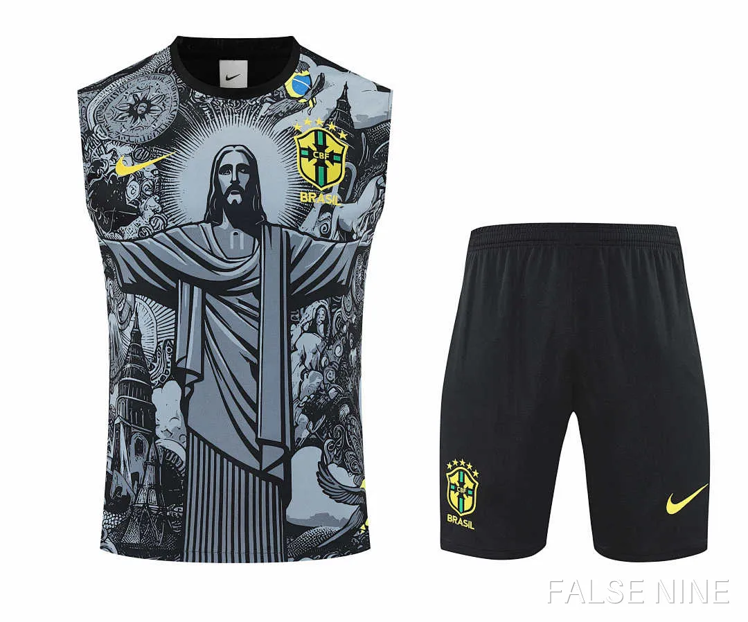 25/26 Brazil Jesus Training clothes suit vest Fan version, photo 15
