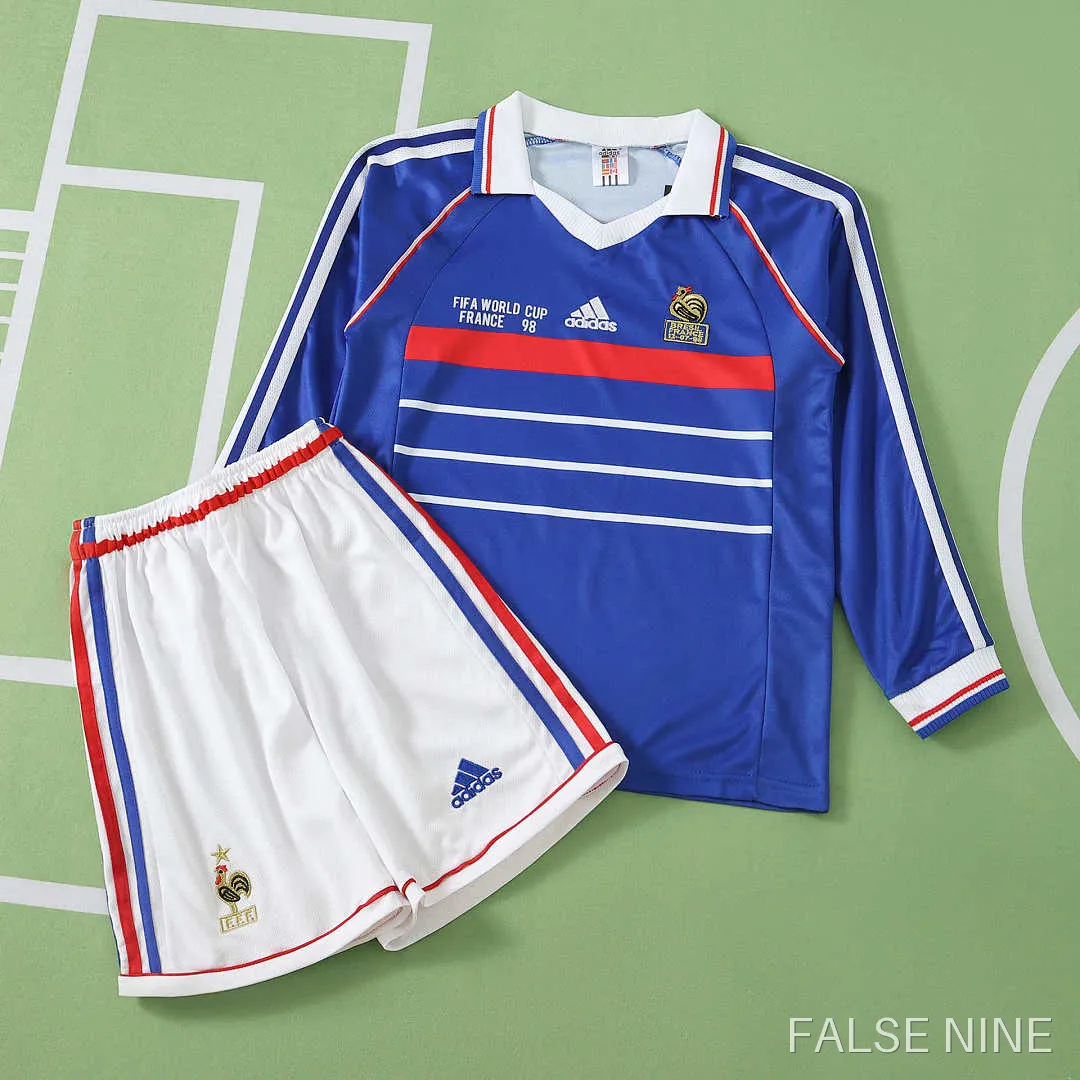 France 1998 Home Kit (Retro, Kids, Long Sleeve), photo 2