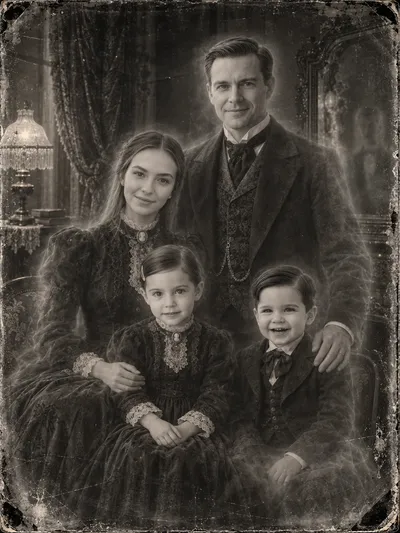 Victorian Ghost Family