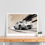 سباق الزمن – Racing Through Time Classic Car Art Print