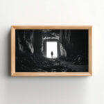 بوابة النور – The Gate of Light Black & White Conceptual Art Print