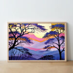 غروب الألوان – Sunset of Colors Art Print